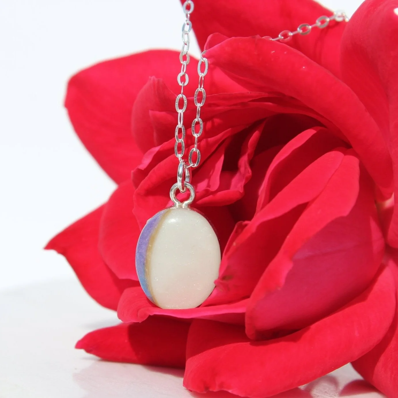 Milk + Honey — Oval Breast Milk Charm Necklace